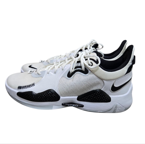 Nike PG 5 Team Blank Black White Basketball Shoes Air Zoom Series Size 13